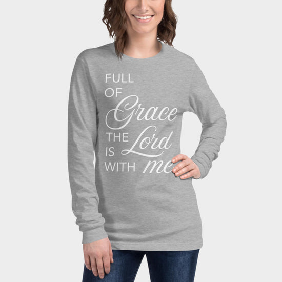 Full of Grace Long Sleeve Shirt White Design