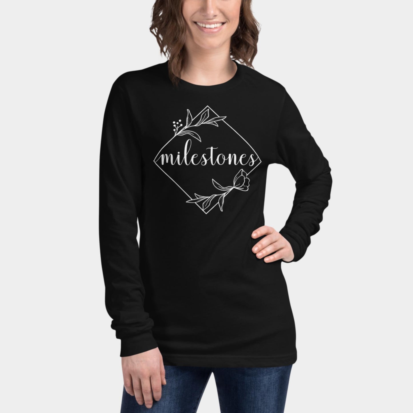 Milestones Long Sleeve Shirt White Design