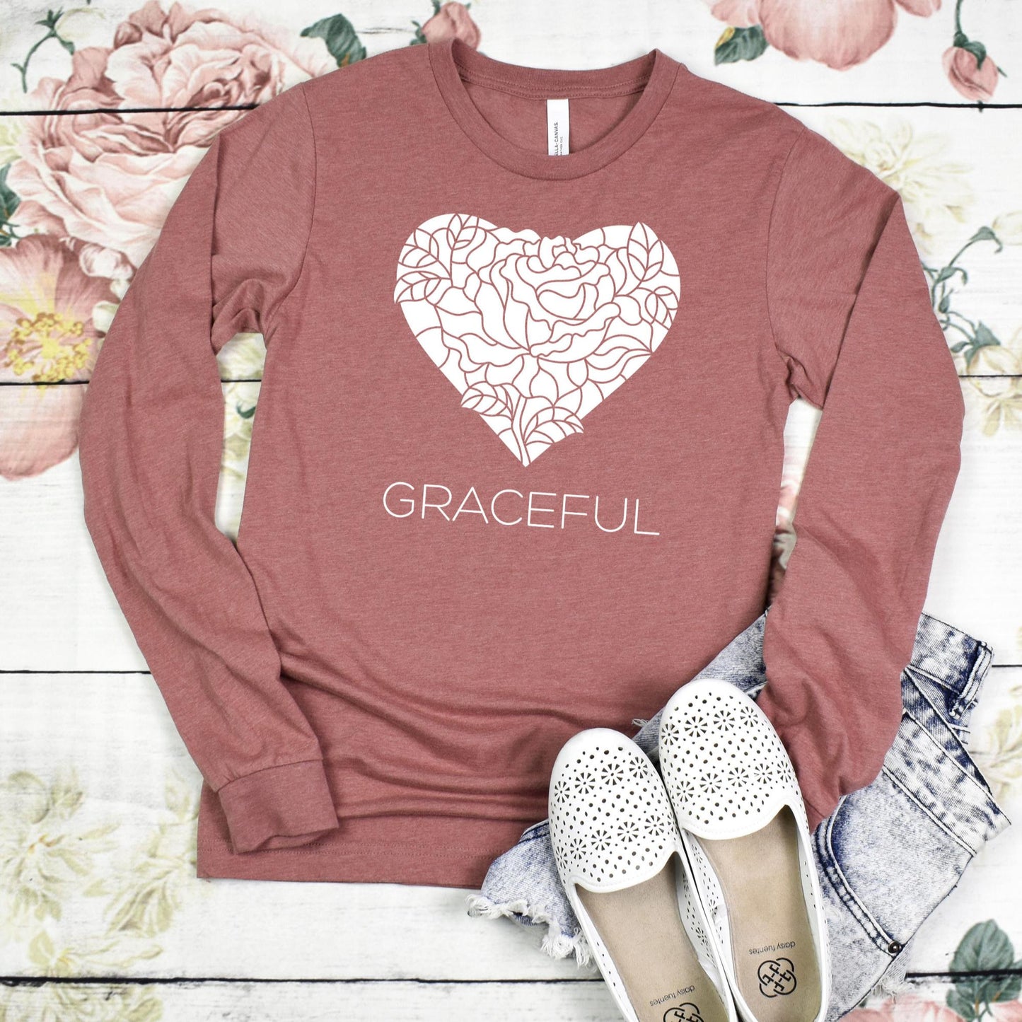 Graceful Long Sleeve Shirt White Design