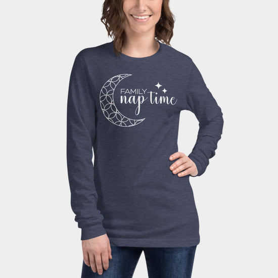 Family Nap Time Long Sleeve Shirt White Design