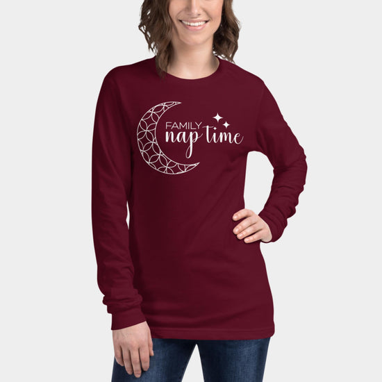 Family Nap Time Long Sleeve Shirt White Design