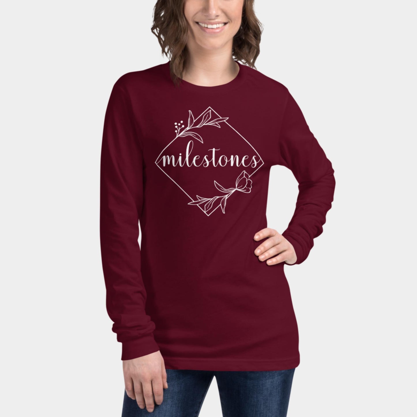 Milestones Long Sleeve Shirt White Design