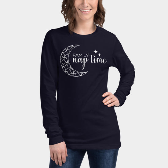 Family Nap Time Long Sleeve Shirt White Design