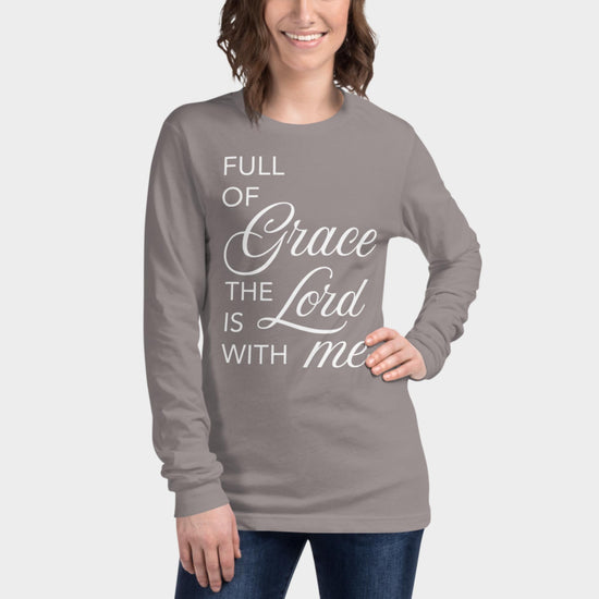 Full of Grace Long Sleeve Shirt White Design