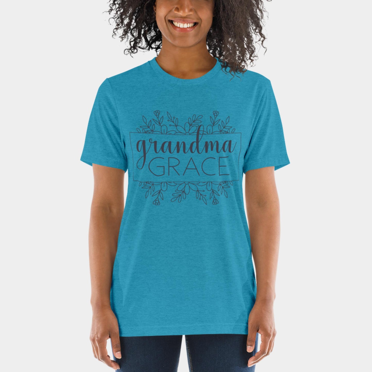 Grandma Grace T-shirt Charcoal Design