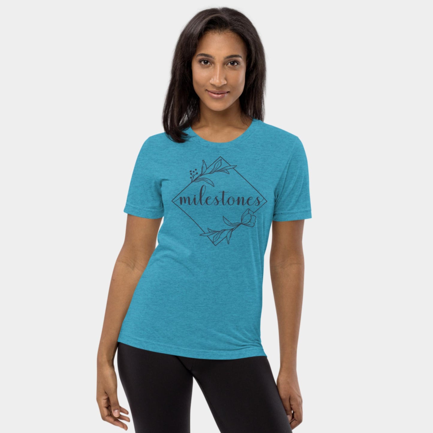 Milestones T-shirt Charcoal Design