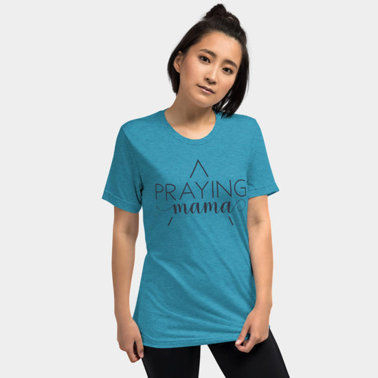 Praying Mama T-shirt Charcoal Design