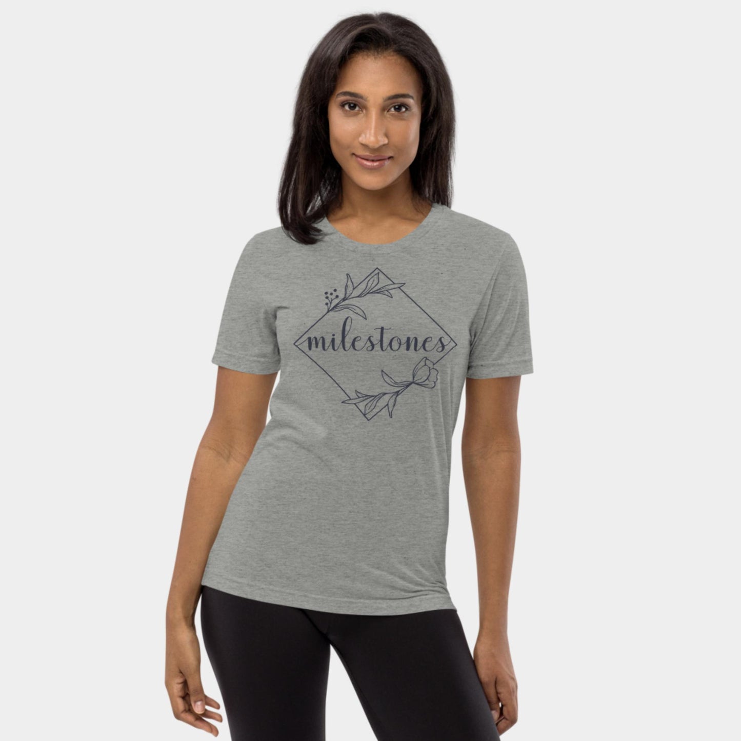 Milestones T-shirt Charcoal Design