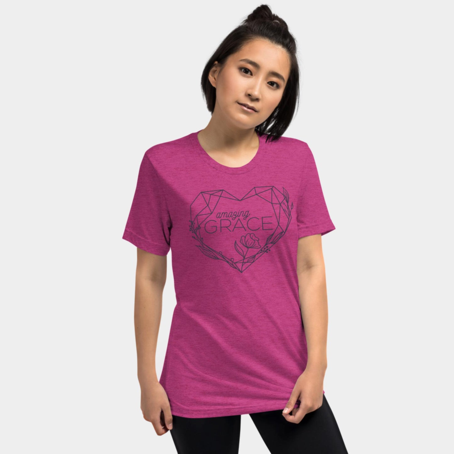 Amazing Grace T-shirt Charcoal Design