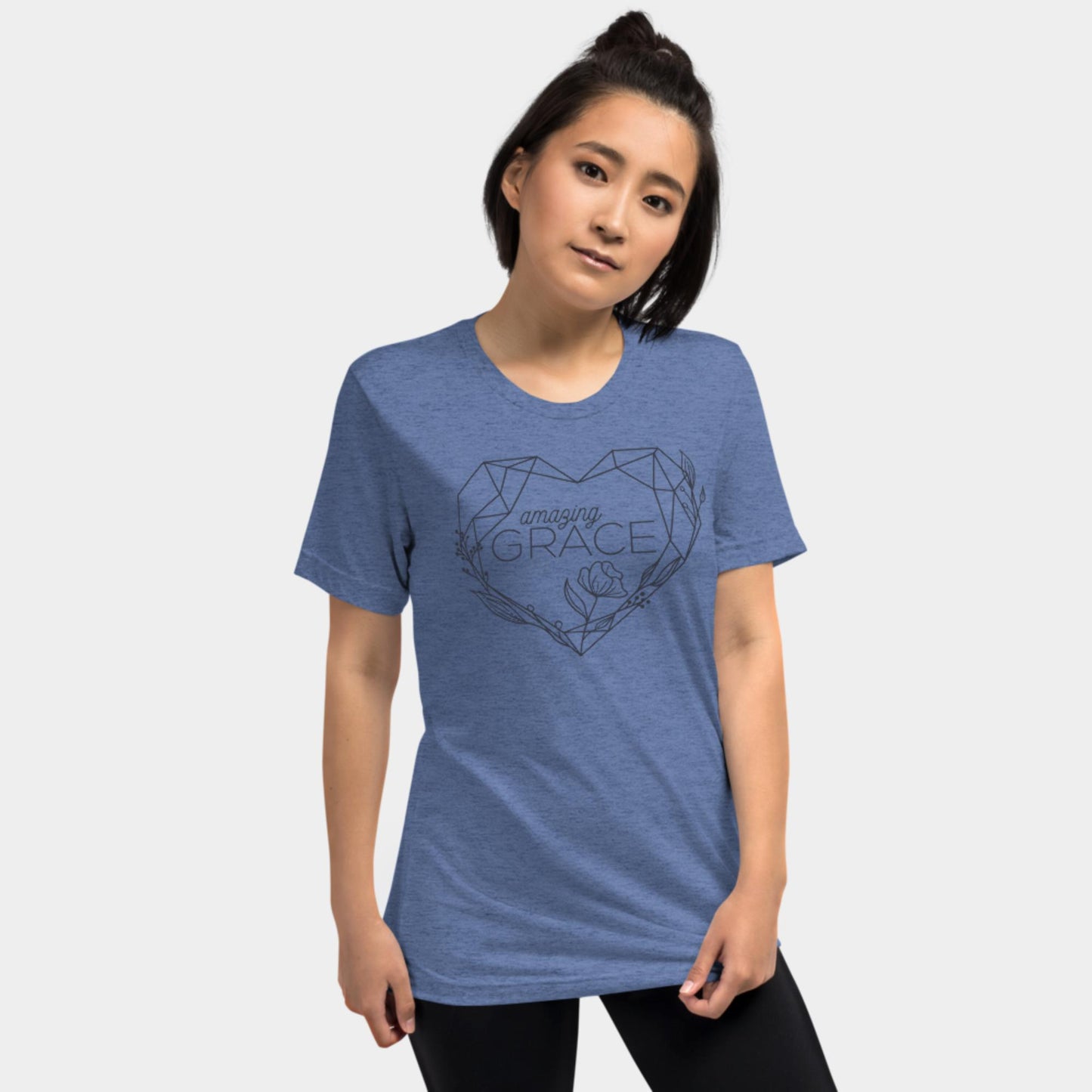 Amazing Grace T-shirt Charcoal Design