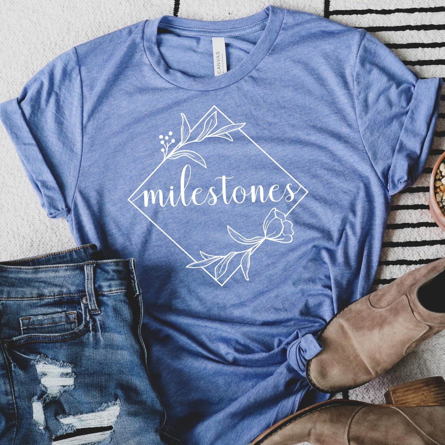 Milestones T-shirt White Design