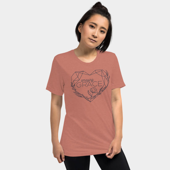 Amazing Grace T-shirt Charcoal Design