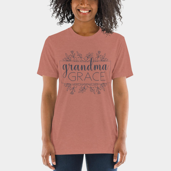 Grandma Grace T-shirt Charcoal Design