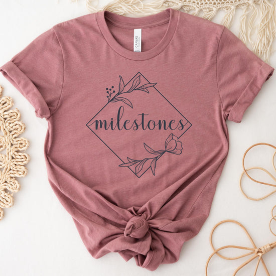 Milestones T-shirt Charcoal Design