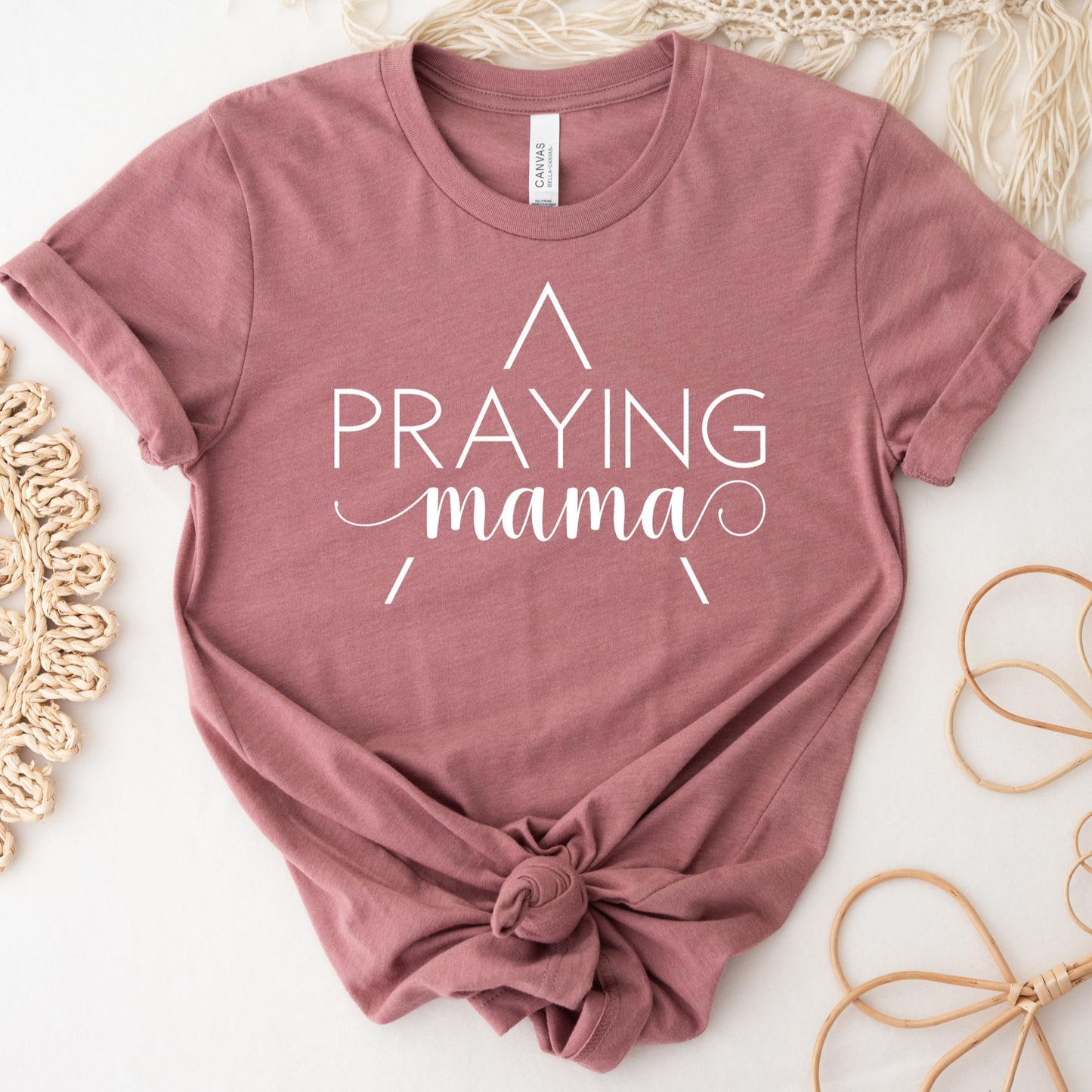 Praying Mama T-shirt White Design