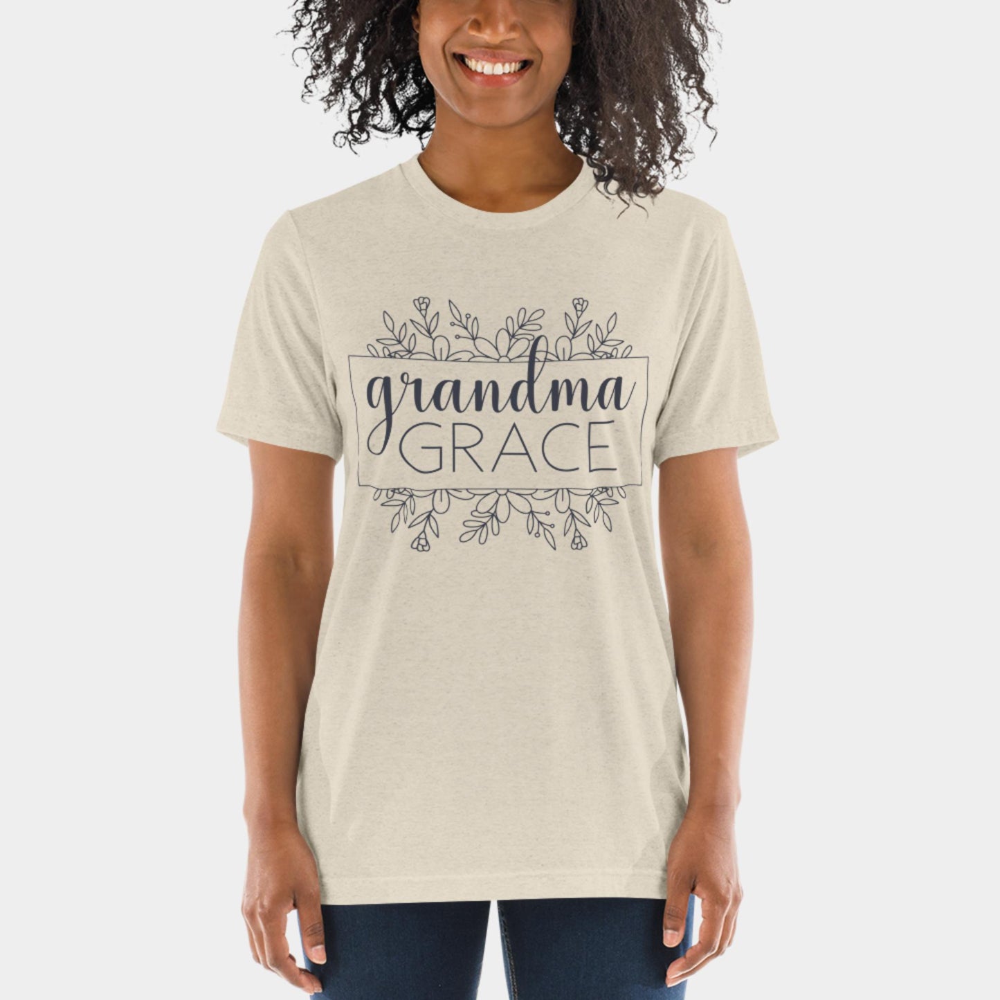 Grandma Grace T-shirt Charcoal Design