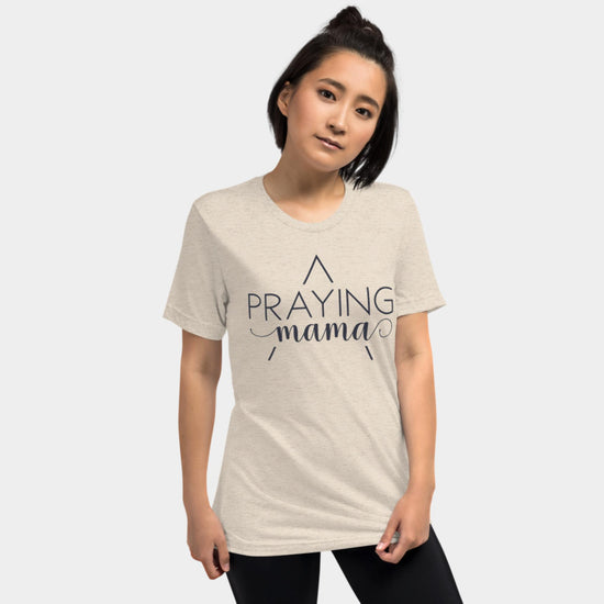 Praying Mama T-shirt Charcoal Design