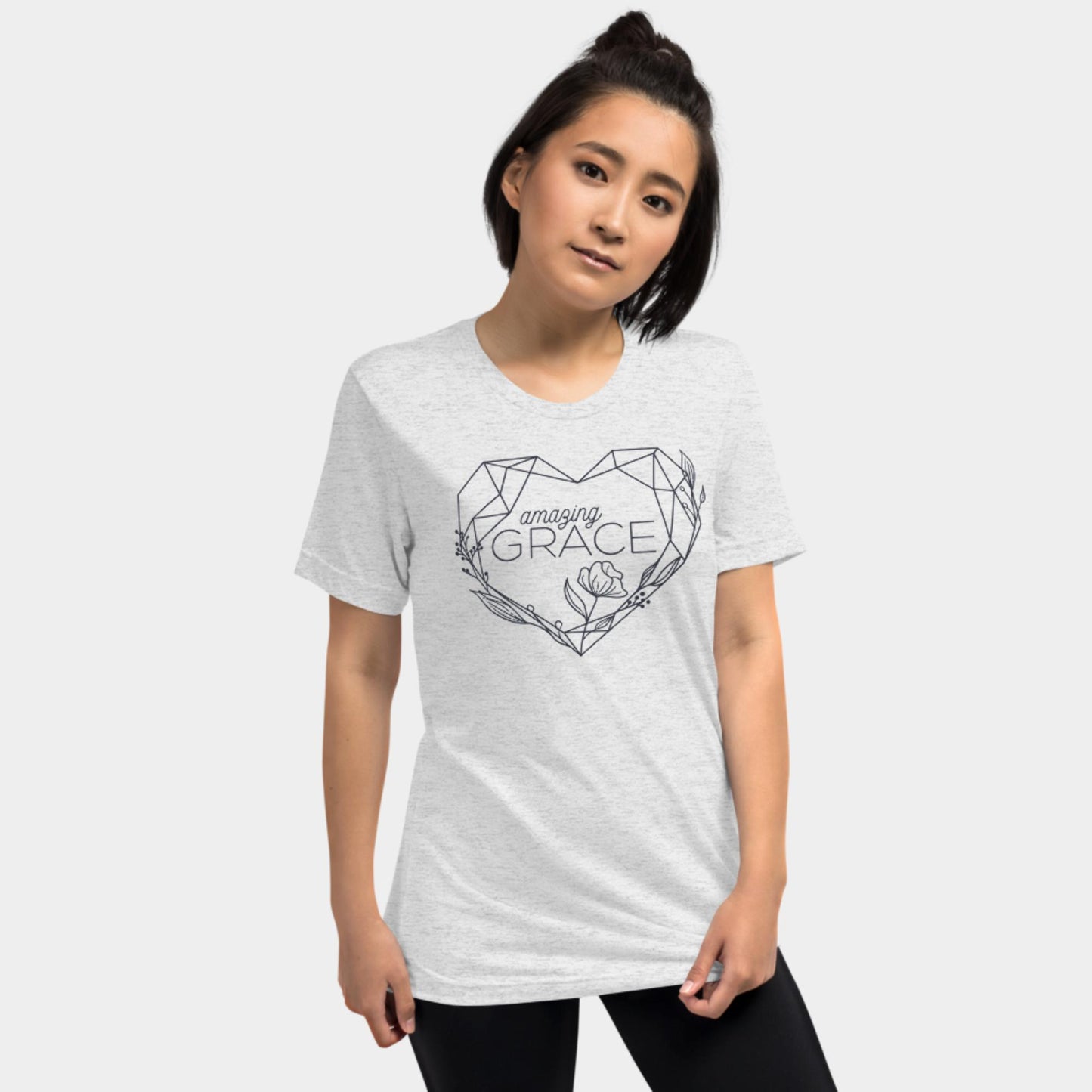 Amazing Grace T-shirt Charcoal Design