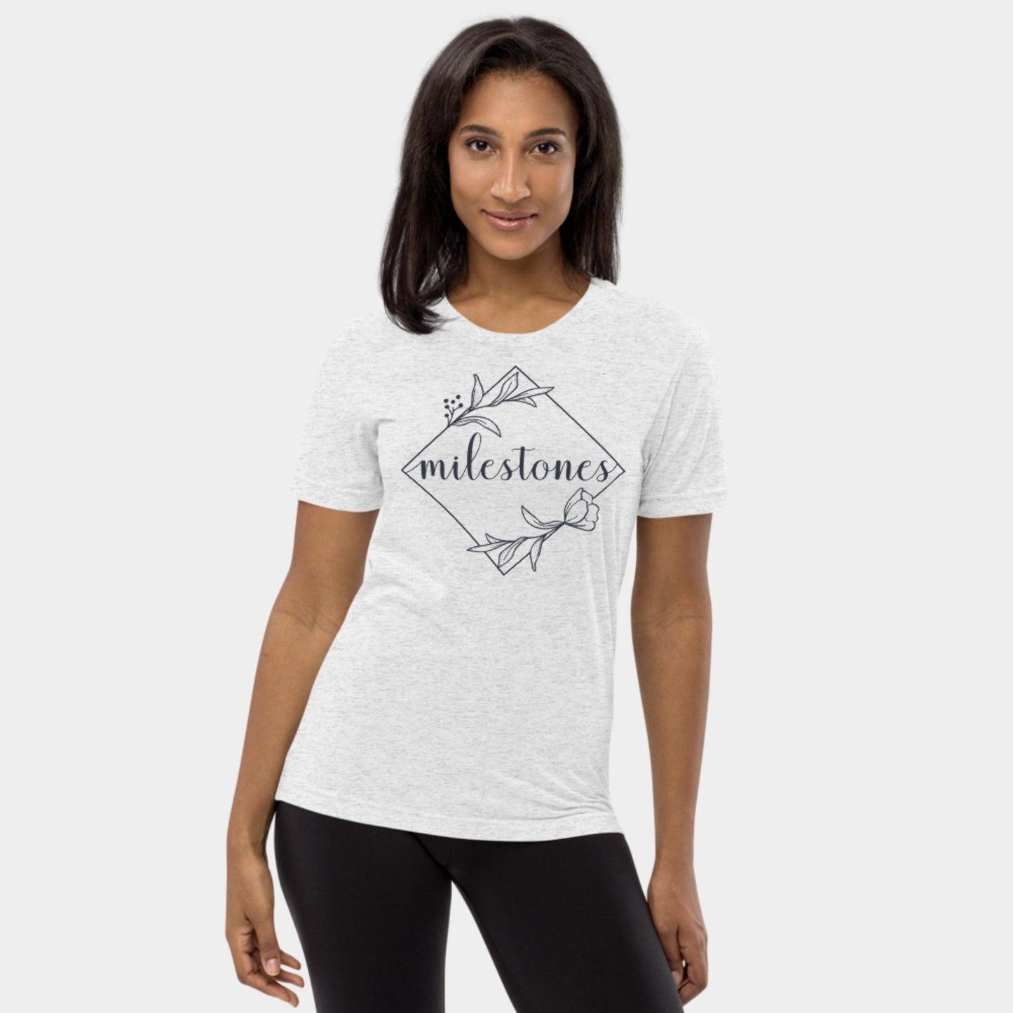 Milestones T-shirt Charcoal Design